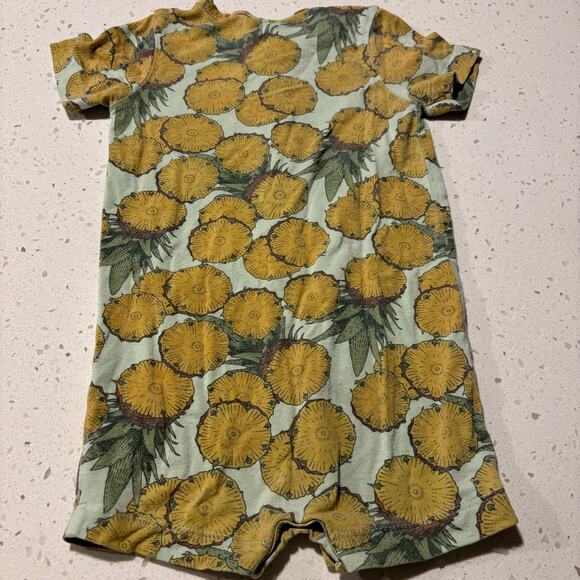 Kate Quinn Bamboo Vintage Pineapples 12-18 months Yellow and Green GUC - Picture 2 of 5